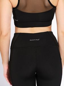 Leggings de sport noirs respirants pour femmes avec poche pour téléphone, en Lycra premium, longueur cheville, pour yoga, entraînement et danse - Product Image 5