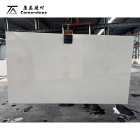 Dalles de quartz modernes 15mm 18mm 20mm 30mm d'épaisseur pour plans de travail de cuisine et de salle à manger, blanc pur, haute qualité