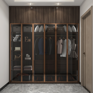 Pour OPPEIN armoires de <span class=keywords><strong>dressing</strong></span> blanches modernes approvisionnement d'usine unités de verre pliables extensibles personnalisées pour le salon de la chambre à coucher - Product Image 4