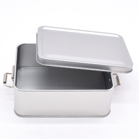 Boîte à gâteau rectangulaire grande taille en métal pour tiramisu cuit au four, boîte à fruits, boîte à biscuits, emballage alimentaire avec fermeture