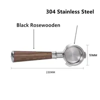 Portafilter Kopi Tanpa Dasar 51mm Bahan Stainless Steel 304 Cocok untuk HIBREW H10B/H11/H8A Kitfort Mr Coffee Sangkee ESS5 Em450m Espresso