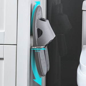Bathroom Slipper Rack Stainless Steel Suction Cup Wall Mounted Toilet Shoe Storage Solution Rectangle Shape - Product Image 3