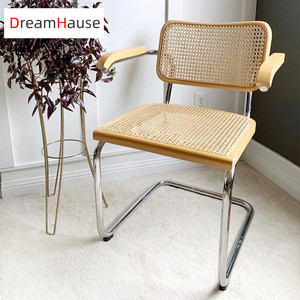 Chaise de salle à manger en <span class=keywords><strong>rotin</strong></span> métallique de haute qualité, style nordique coréen, chaise de café, chaise de bureau, <span class=keywords><strong>fauteuil</strong></span> de balcon, <span class=keywords><strong>fauteuil</strong></span> de bureau - Product Image 5
