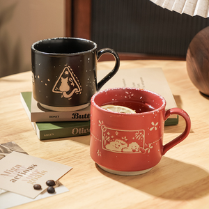 Taza de Porcelana Estética de Alta Calidad, Apta para Lavavajillas y Microondas, con Diseño de Dibujos Animados, Logotipo Personalizado Impreso, Acabado de Color Bonito, Recta - Product Image 4