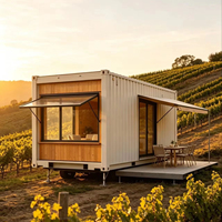 Maison modulaire préfabriquée à bas prix, détachable, portable, mobile, 2 chambres, villa de vacances pour complexe hôtelier