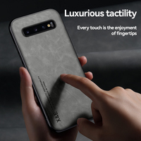 Pour Samsung Galaxy S10 S9 S8 Plus S10e S20 S21 FE S22 Ultra, Housse Arrière de Téléphone en Cuir de Luxe Peau de Mouton Antichoc, Vente en Gros