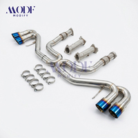 Système d'échappement pour Chevrolet Corvette C8 6.2L |   Collecteurs à haut débit + Tuyau intermédiaire en X + Système d'échappement Catback |   Pointes noires ou bleu brûlé