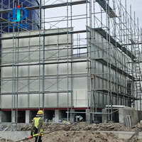 Réservoir d'eau modulaire segmenté en panneaux composites pressés en fibre de verre (FRP/GRP/SMC) pour la lutte contre les incendies et l'utilisation agricole