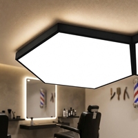 Plafonnier modulaire hexagonal moderne pour salon de coiffure