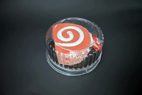 Boîte à gâteau miniature en plastique, matériau PET, petit emballage pour gâteau en forme de dôme