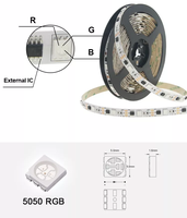 DC 12V WS2811 Smart RGB LED Strip 10CM Direccionable y programable 60Leds/M SMD5050 Corte 10CM Luz LED programable