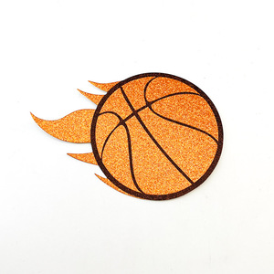 Cartes de voeux d'écriture de thème de basket-ball faites à la main avec des motifs découpés pour les décorations de vestiaire et les invitations de fête sportive - Product Image 3