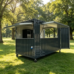 Kiosque alimentaire personnalisé avec design prêt à l'emploi, conteneur commercial extérieur pour café - Product Image 3