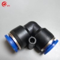 Connecteur pneumatique en PP, couleur noire, raccords pneumatiques 4mm 6mm 8mm 10mm 12mm, joint rapide, norme DIN