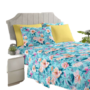 2 Place Queen <b>Size</b> 6-Piece Eco-Friendly 400TC Microfiber Fitted Bed <b>Sheet</b> Set for Home Use - Product Image 1
