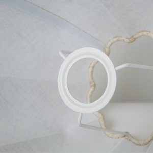 <span class=keywords><strong>Paralume</strong></span> moderno in tessuto a fiori a otto petali, copertura per lampada da tavolo in lino di cotone, con accessori per il soggiorno - Product Image 6
