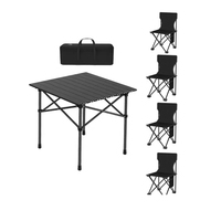 Ensemble table et chaises pliantes d'extérieur Chaise de camping portable Table à œufs pliables Meubles de jardin Table de pique-nique de camping pour barbecue avec chaises