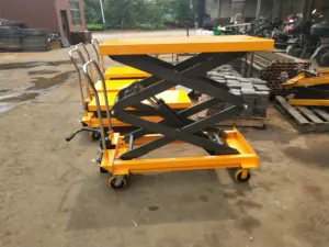 Support Customized Small Material Handling Platforms Manual Lifting Platform Trucks Hydraulic Elevators Scissor Fork Raised