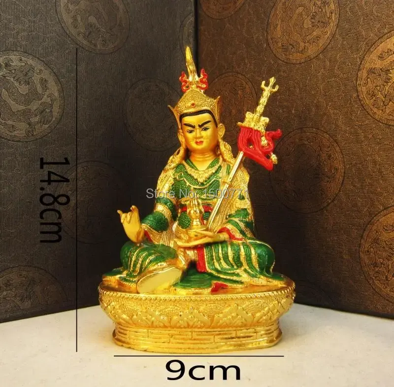 Estatua de Buda/proceso de Nepal 12 cm Tara Verde Buda cobre y dibujo de color dorado Tara blanca Bodhisattva Buda