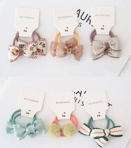 جديد للأطفال إكسسوارات شعر على شكل فراشة بعقدة فراشية أربطة شعر مرنة منقوشة بنقشة أزهار دوت ربطات شعر للأطفال - Product Image 2