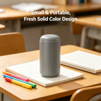 Mug isotherme de petite taille en forme de capsule de 400 ml, en acier inoxydable 316, bouteille d'eau de poche, gobelet à café portable pour les voyages, impression personnalisée