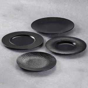 Unbreakable Reusable Matte <b>Black</b> Tableware Melamine Dinnerware Modern Luxurious Dishes Melamine <b>Plates</b> - Product Image 4