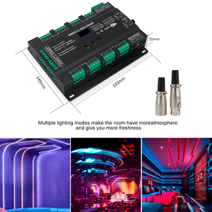 Newest 32 Channels 8Bit 16 Rgbw RDM <strong>DMX512</strong> Decoder <strong>Led</strong> <strong>Dmx</strong> <strong>Controller</strong> For Stage Light - Product Image 2