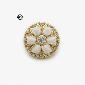 Kim loại ngọc trai trang trí Rhinestone Dây nút dệt ốc vít linh hoạt cho áo khoác phù hợp với Cashmere áo khoác ngoài lông - Product Image 6