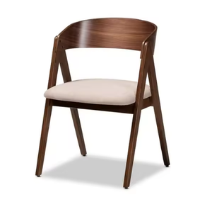 Ensemble de salle à manger moderne élégant 5 pièces, table en teck massif élégante, chaises confortables à dossier incliné, hôtel, appartement, villa - Product Image 2