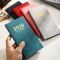 Carnet de notes A6 avec couverture souple en PU, logo personnalisé, impression de signets, planificateur d'horaires, fournisseur de bureau scolaire