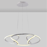 Lustre LED en forme de cœur blanc de luxe JACKSUN, lampe suspendue en aluminium, gradation avec télécommande pour restaurant, lumière de table à manger