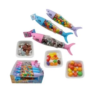 Colorful 3 Kinds Of Chewing Candy In Shark Shape Box