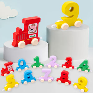Mainan Edukasi Tradisional Angka Kayu Bergerak Bentuk Kereta Lucu Berkualitas Tinggi untuk Anak-Anak, Hadiah Ulang Tahun Langsung - Product Image 2