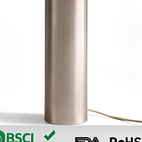 Lampe de table LED en métal à brancher, forme conique, pour chevet ou bureau