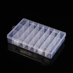 Caja de almacenamiento de plástico transparente, 24 compartimentos, cubierta desmontable para equipo de pesca, joyería, herramientas, estuche organizador - Product Image 4