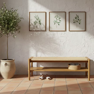 Banco de madera Aoi, hecho de madera maciza con una elegancia natural, perfecto para espacios modernos y comodidad diaria. - Product Image 3