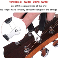 Alat Pengganti Senar Gitar 3-in-1 Grosir, Penggulung Senar Hitam untuk Gitar Bass Elektrik dan Gitar Akustik