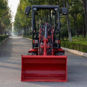 Mini-chargeuse sur pneus de 600 kg de capacité, à essence, pour usage agricole, couleur rouge, rayon de braquage court - Product Image 2