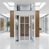 Kleiner Hauslift Automatischer Villenaufzug Elektrische Glaskabine Edelstahl-Schiebetür Garten 2 bis 4 Etagen 400kg CE-Zertifiziert