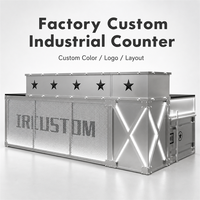 Comptoir de bar moderne en fer avec LED étanche, pour la maison, les bars, les hôtels, les restaurants, les cafés, les pubs, les magasins de détail, la réception des caissiers, avec rangement verrouillable