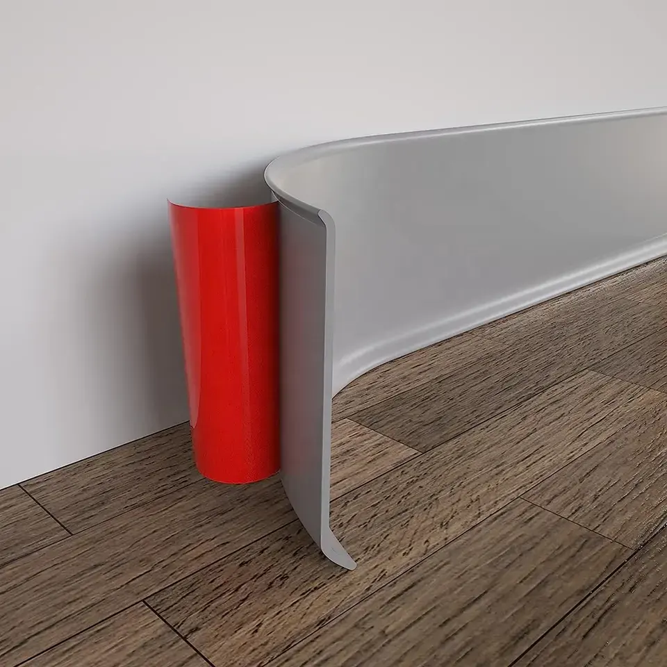 Nouveau Plinthe auto-adhésive en PVC en vinyle et caoutchouc Offre Spéciale pour plancher
