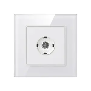 FIKO 86 tipo Panel de vidrio templado blanco Touch /Sound-light controlled delay Interruptores de pared Estándar EU/UK/US/Australia