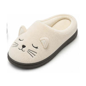 Pantuflas de Peluche con Punta Cerrada y Talón Descubierto <span class=keywords><strong>ACCIO</strong></span>, con Orejas de Gato 3D y Bigotes Bordados - Product Image 3