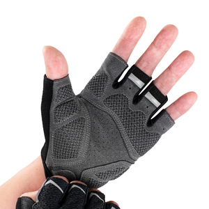 Guantes de bicicleta de medio dedo, malla transpirable, absorción de humedad, antideslizantes, absorción de impactos, para ciclismo, adultos, unisex - Product Image 2