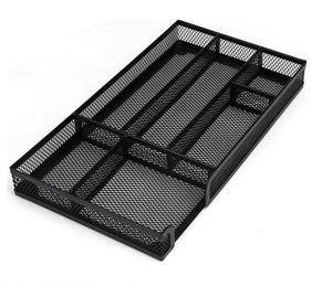 Desk Drawer Organizer <b>Metal</b> Mesh Drawer Organizer Tray for Office School or Home Supplies Desktop Storage Stationery - Product Image 1
