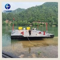 Plateforme flottante modulaire Eterne Steel d'une capacité de charge de 120 tonnes pour le dragage et les travaux aquatiques