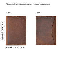 Dompet Passport Kulit Sapi Asli Vintage RFID Slim Natural Real Genuine Coin Pocket untuk Pria