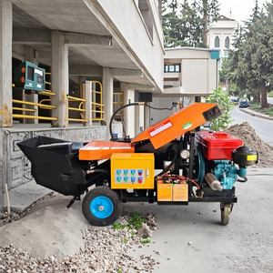Pompe à béton diesel de mortier de pierre fine de haute qualité avec moteur et moteur pour le béton de livraison de construction - Product Image 3