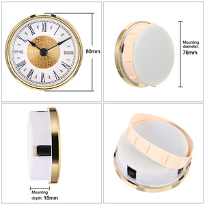 <span class=keywords><strong>Mouvement</strong></span> d'<span class=keywords><strong>horloge</strong></span> à <span class=keywords><strong>quartz</strong></span> modèle 180A, insert en aluminium, lentille en verre, pile AA, <span class=keywords><strong>mouvement</strong></span> <span class=keywords><strong>silencieux</strong></span> à balayage continu, diamètre 180 mm - Pièces et accessoires d'horlogerie - Product Image 5