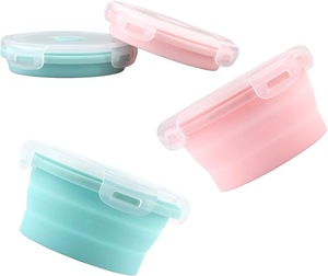 Fiambrera plegable de 4 PS para niños, contenedor de almacenamiento, caja de Almuerzo - Product Image 1